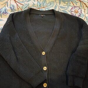 Quince black cardigan